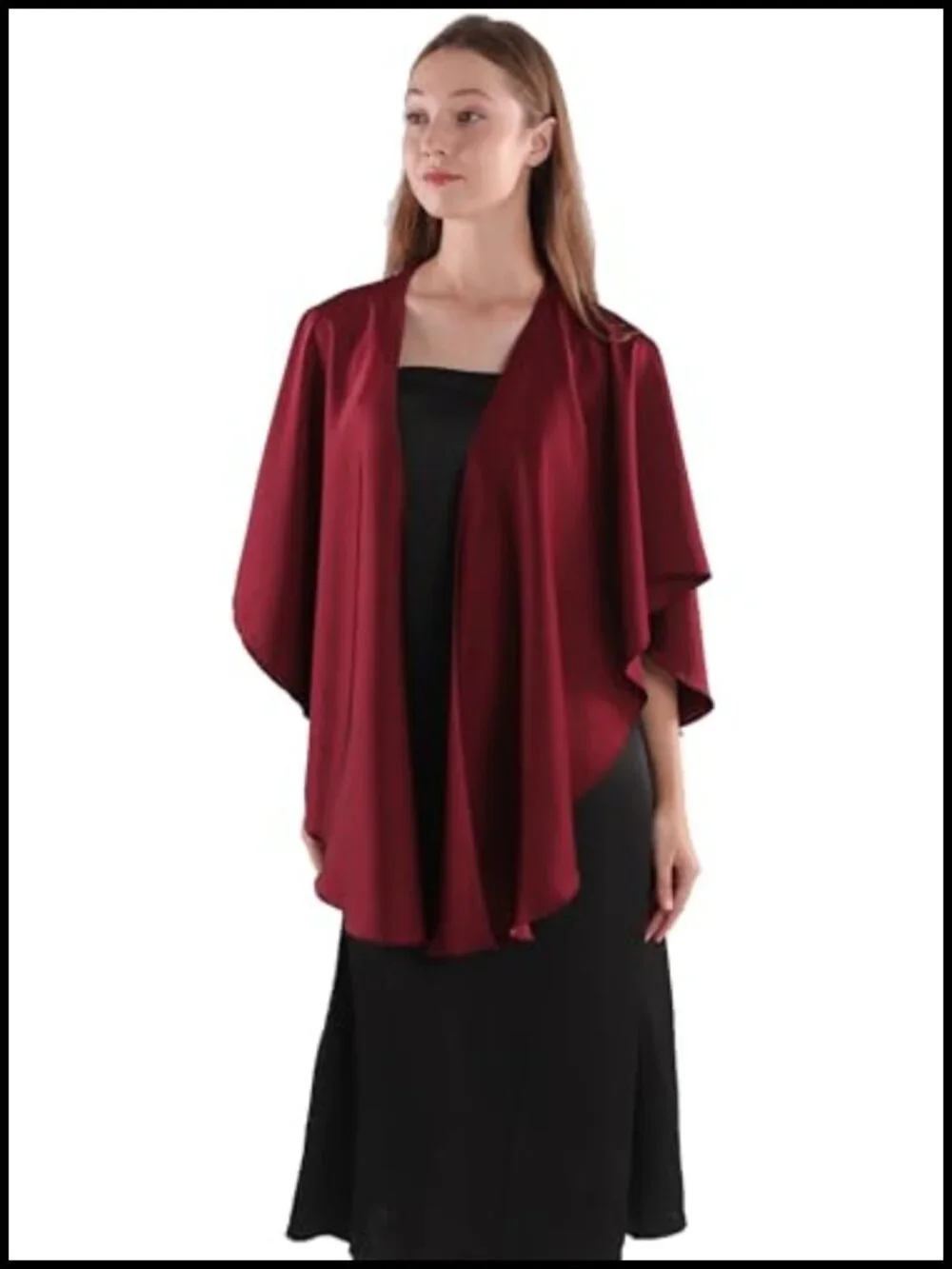 Elegant Stain Shawl Wrap for Evening Dresses Wedding Party Scarf Cover Up